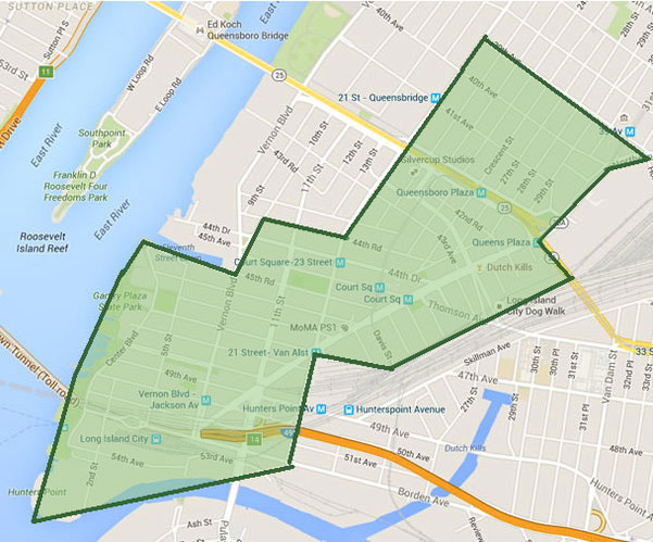 Long Island City map